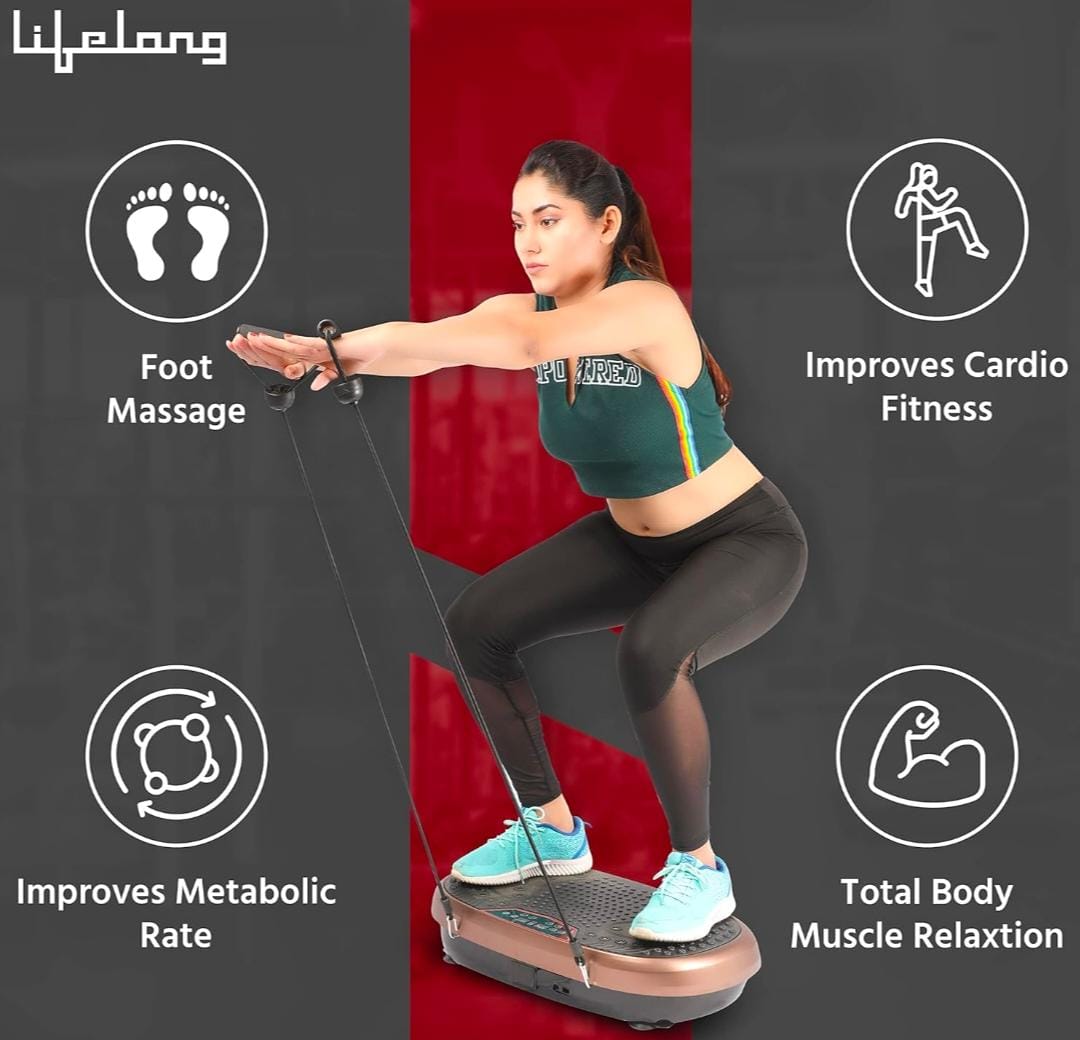 Vibration Plate Exercise Machine - Lymphatic Drainage Machine for Weight Loss Home Fitness - Whole Body Vibration Platform Exercise Machine